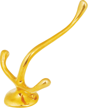 Appendiabiti da parete in ottone